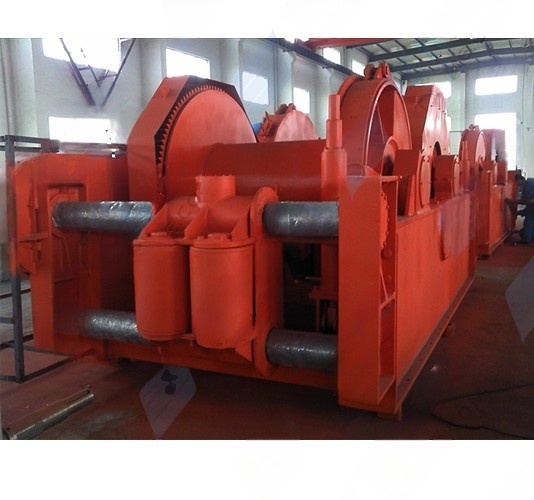 68T Hydraulic double drums positioning winch